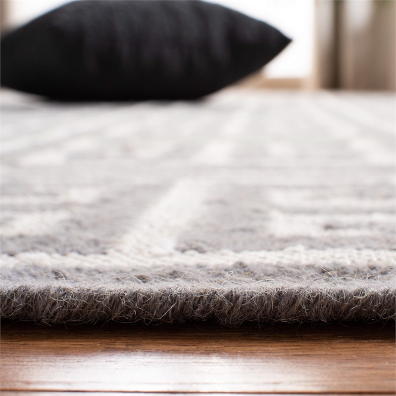 Safavieh Dhurries Grey Contemporary Rug - 6' x 9'