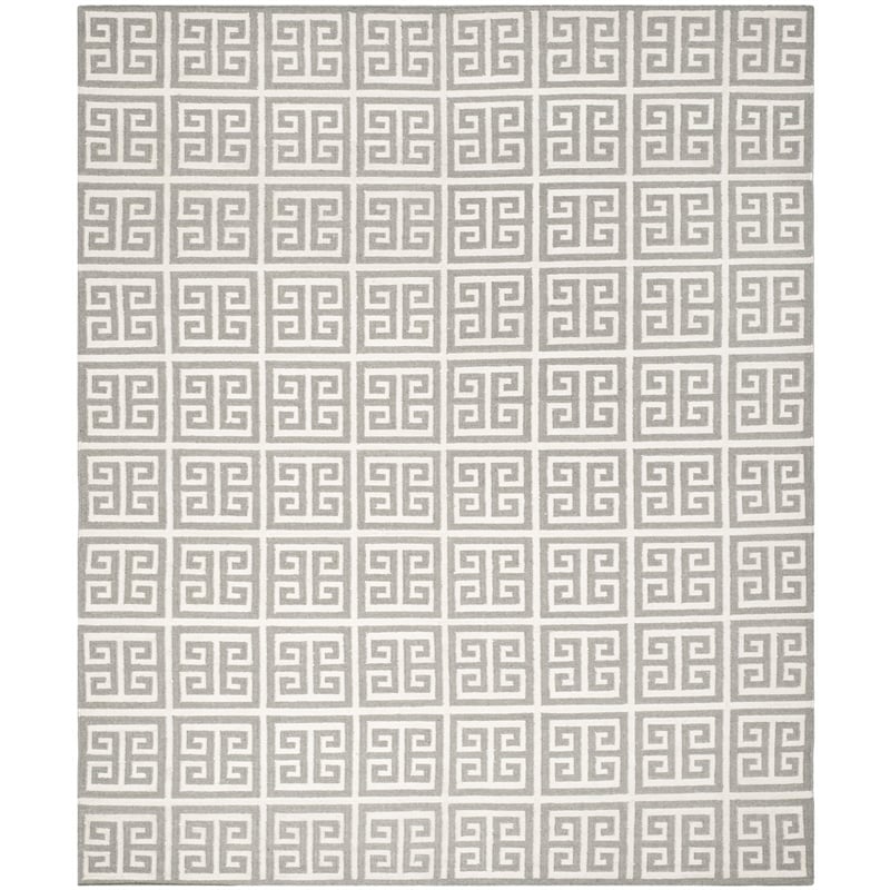 Safavieh Dhurries Grey Contemporary Rug - 8' x 10'