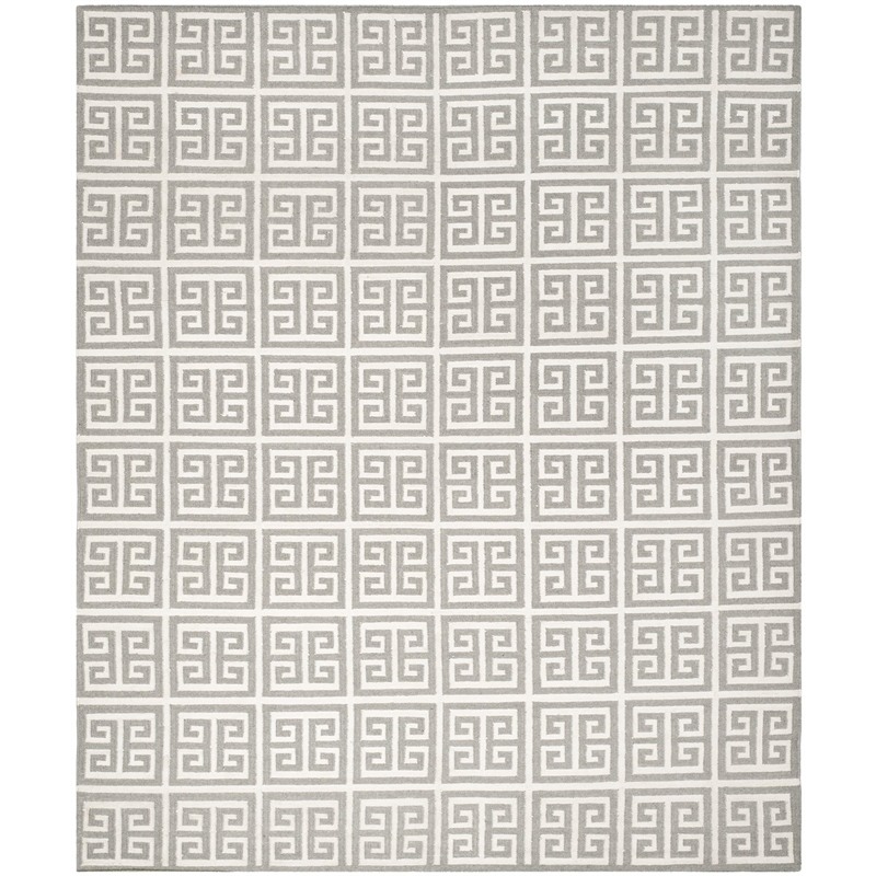 Safavieh Dhurries Grey Contemporary Rug - 9' x 12'
