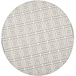 Safavieh Dhurries Grey Contemporary Rug - Round 7'