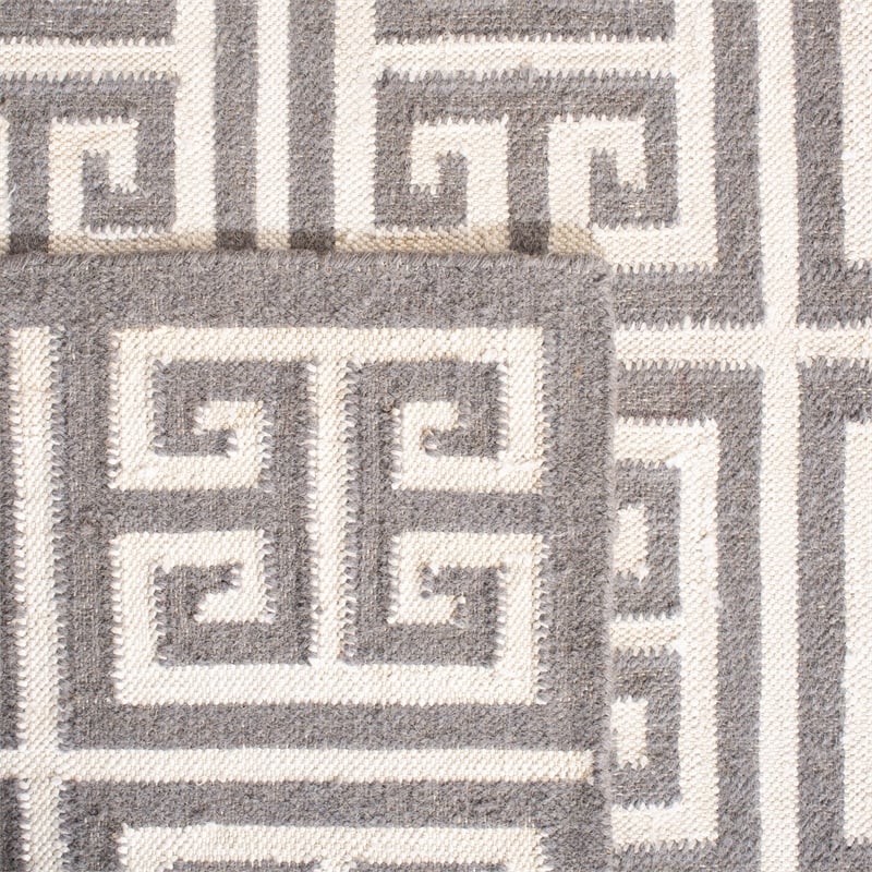 Safavieh Dhurries Grey Contemporary Rug - Runner 2'6