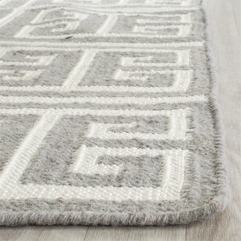 Safavieh Dhurries Grey Contemporary Rug - Runner 2'6