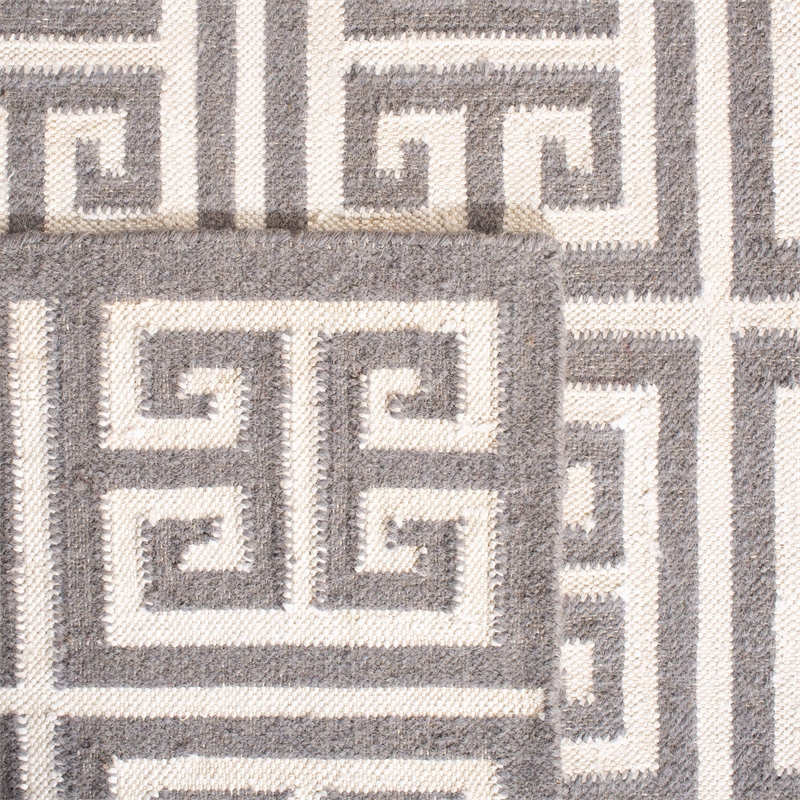 Safavieh Dhurries Grey Contemporary Rug - Runner 2'6