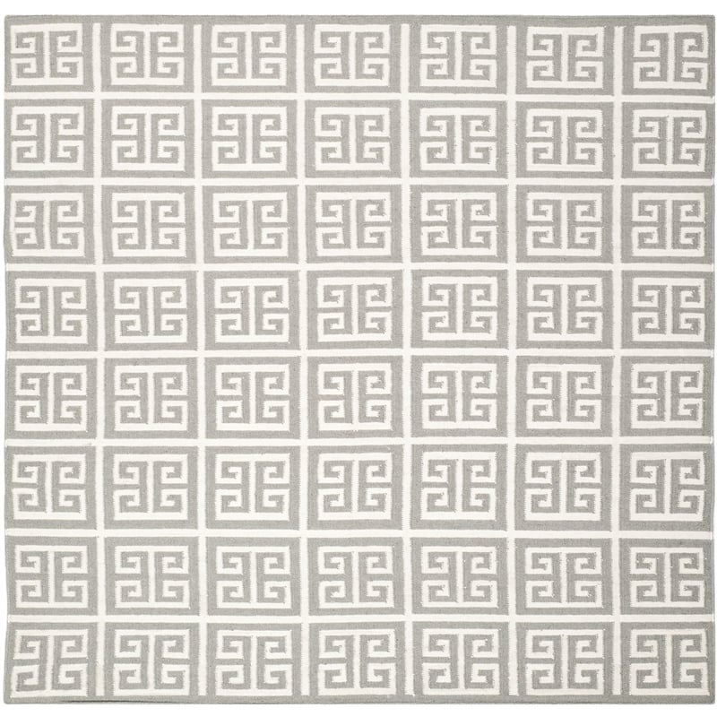 Safavieh Dhurries Grey Contemporary Rug - Square 7'