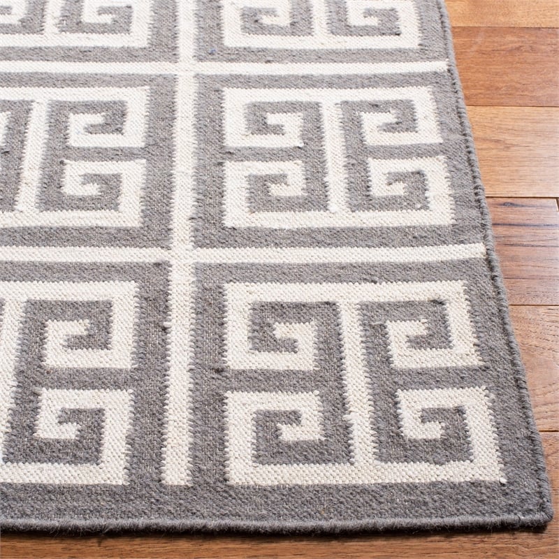 Safavieh Dhurries Grey Contemporary Rug - Square 7'