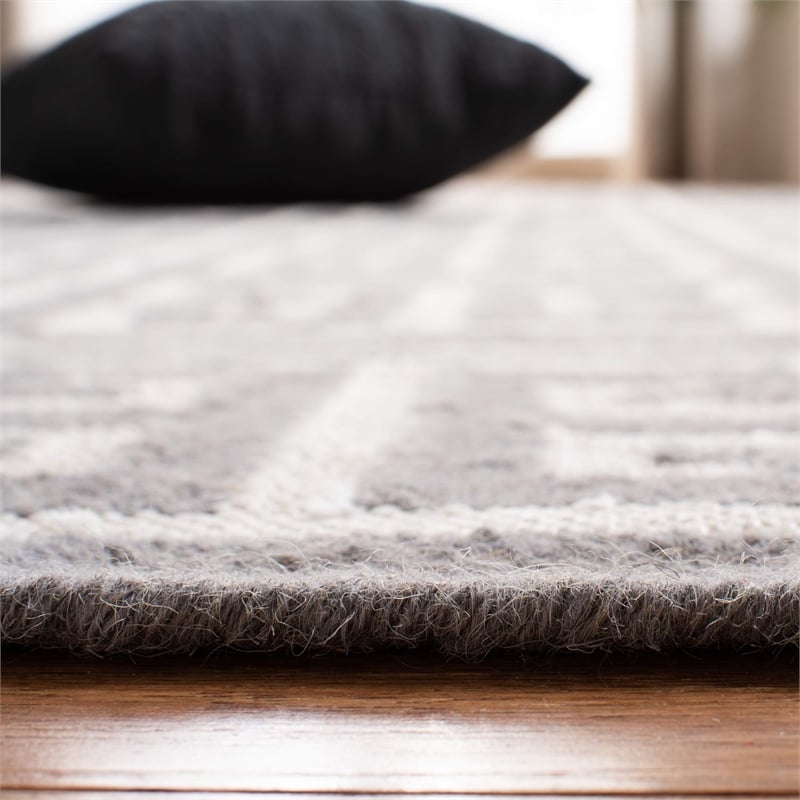 Safavieh Dhurries Grey Contemporary Rug - Square 7'