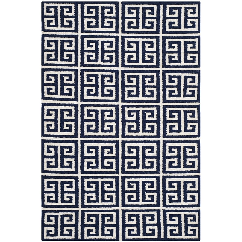 Safavieh Dhurries Navy Contemporary Rug - 3' x 5'