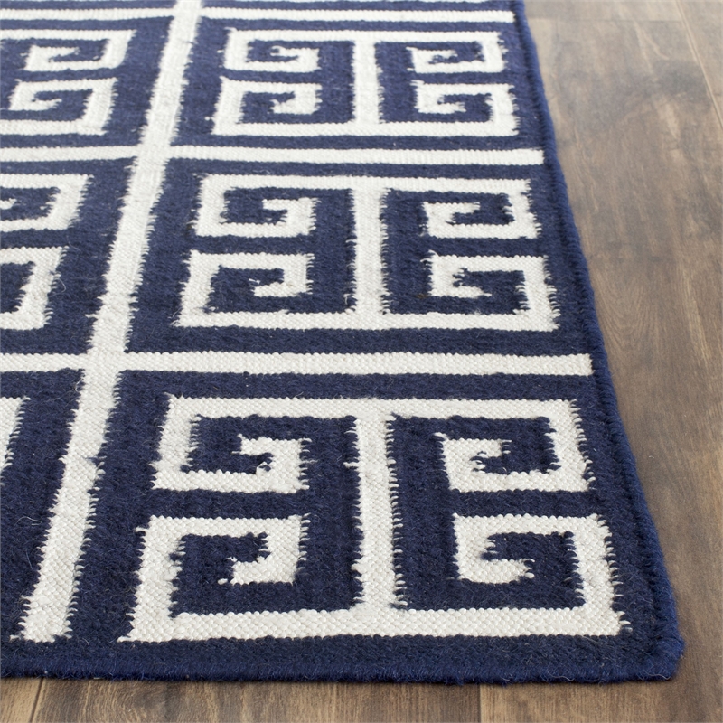 Safavieh Dhurries Navy Contemporary Rug - 3' x 5'