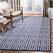 Safavieh Dhurries Navy Contemporary Rug - 8' x 10'