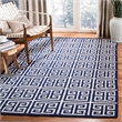 Safavieh Dhurries Navy Contemporary Rug - 9' x 12'