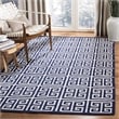 Safavieh Dhurries Navy Contemporary Rug - 10' x 14'
