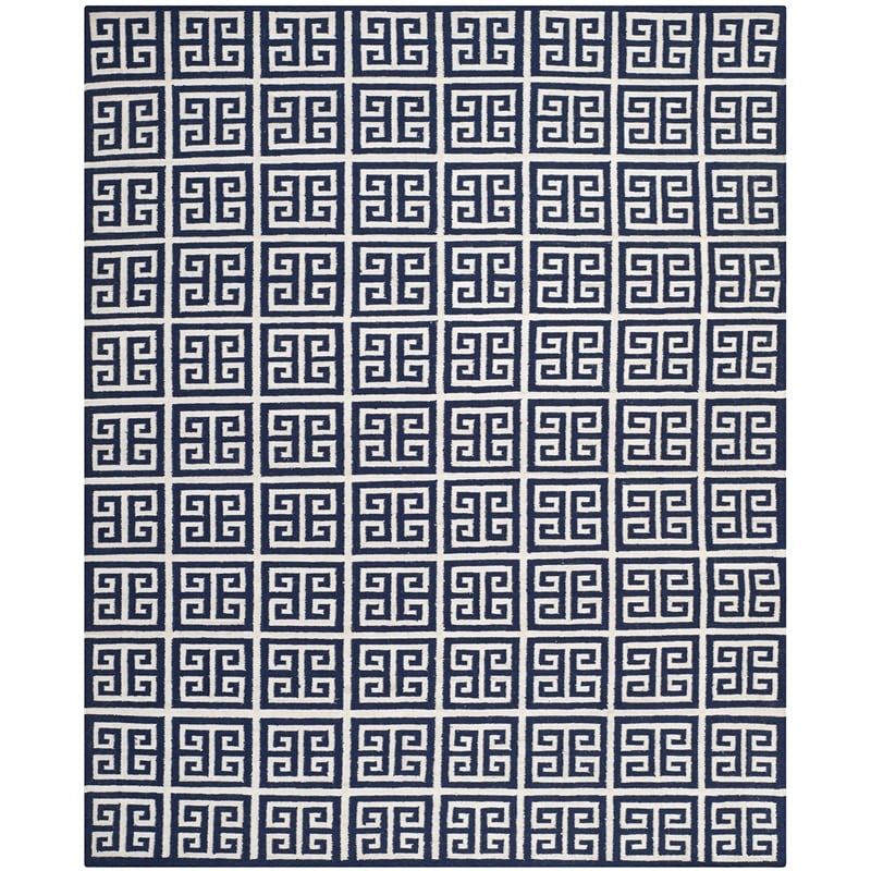 Safavieh Dhurries Navy Contemporary Rug - 10' x 14'