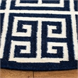 Safavieh Dhurries Navy Contemporary Rug - Round 7'