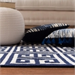 Safavieh Dhurries Navy Contemporary Rug - Round 7'