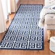 Safavieh Dhurries Navy Contemporary Rug - Runner 2'6