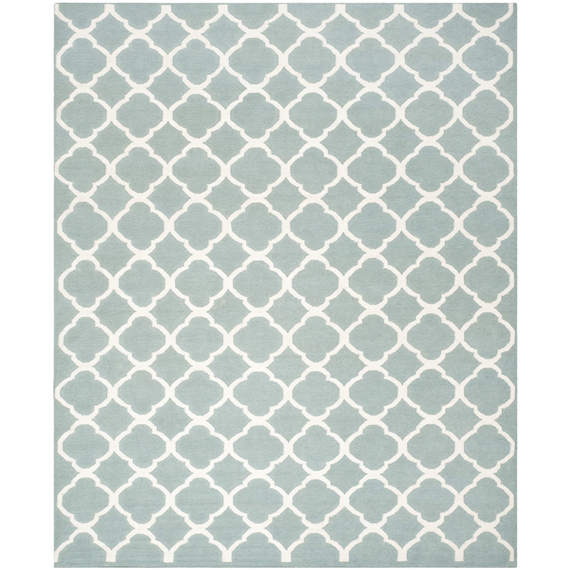 Safavieh Dhurries Blue Contemporary Rug - 9' x 12'