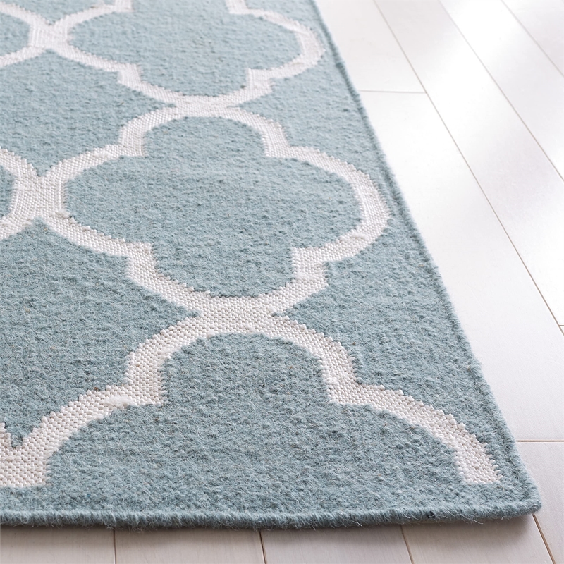 Safavieh Dhurries Blue Contemporary Rug - 9' x 12'