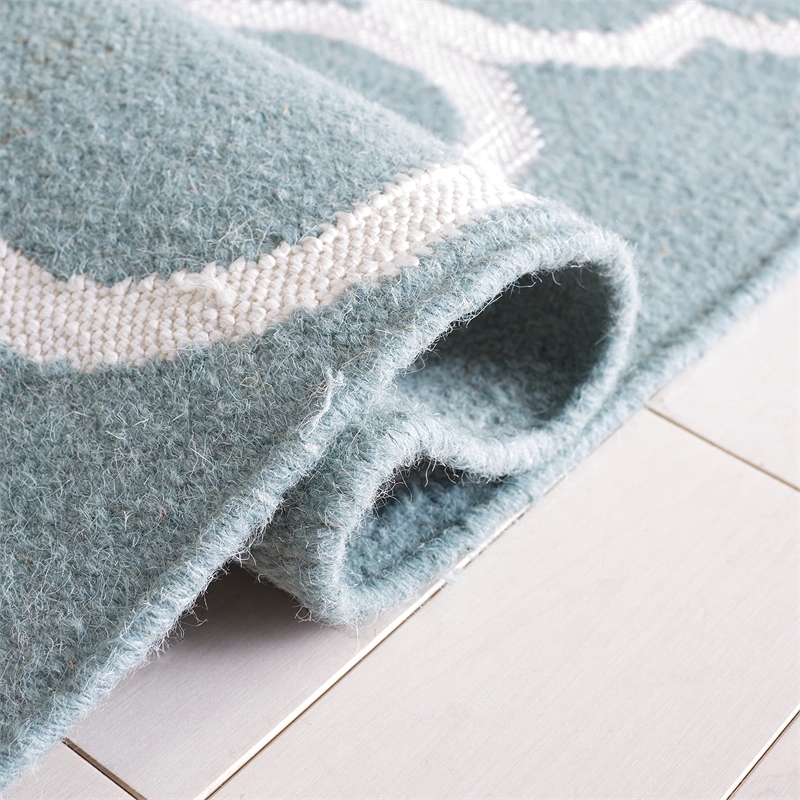 Safavieh Dhurries Blue Contemporary Rug - 9' x 12'