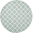 Safavieh Dhurries Blue Contemporary Rug - Round 7'