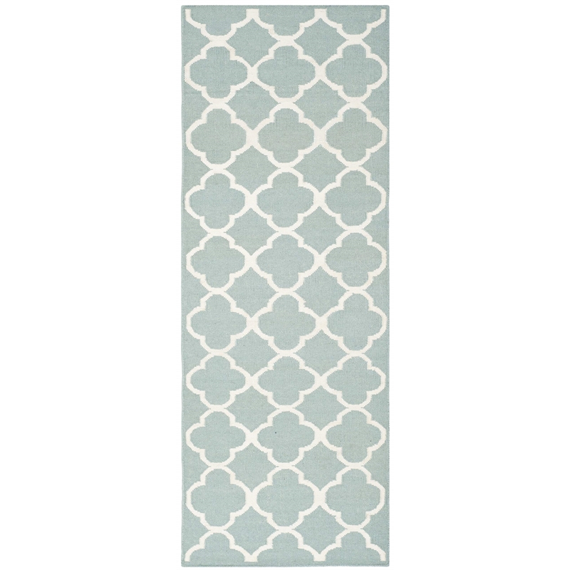 Safavieh Dhurries Blue Contemporary Rug - Runner 2'6