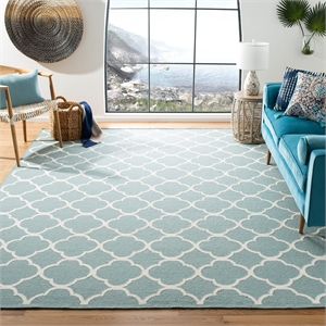 Safavieh Dhurries Blue Contemporary Rug - Square 7'