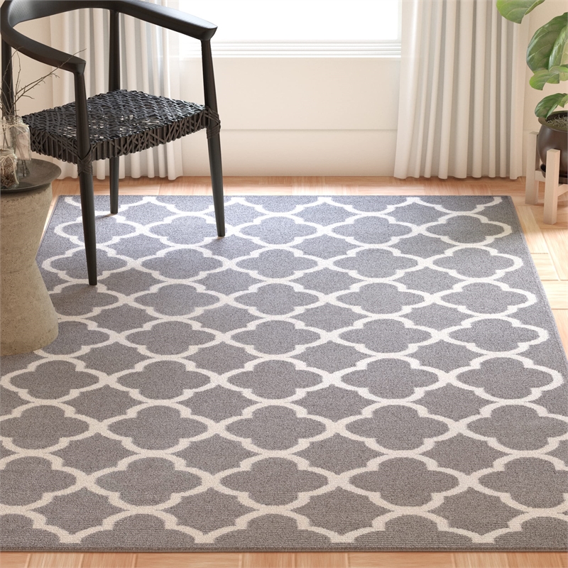 Safavieh Dhurries Grey Contemporary Rug - 4' x 6'