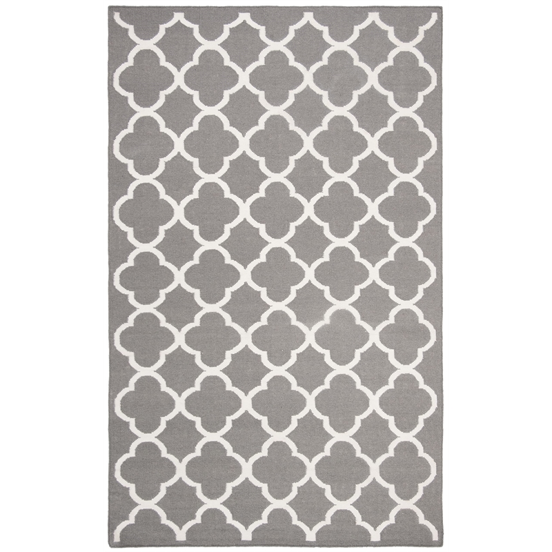 Safavieh Dhurries Grey Contemporary Rug - 5' x 8'