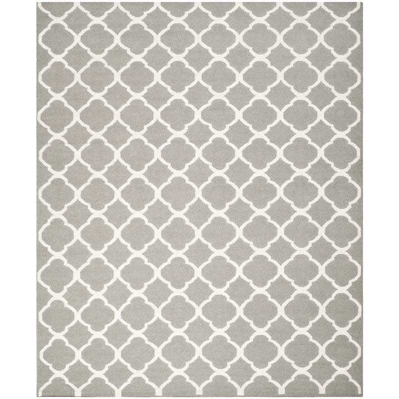 Safavieh Dhurries Grey Contemporary Rug - 10' x 14'