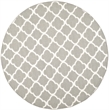 Safavieh Dhurries Grey Contemporary Rug - Round 7'