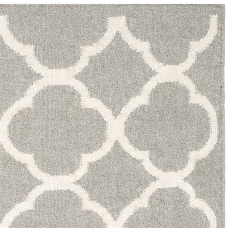 Safavieh Dhurries Grey Contemporary Rug - Runner 2'6