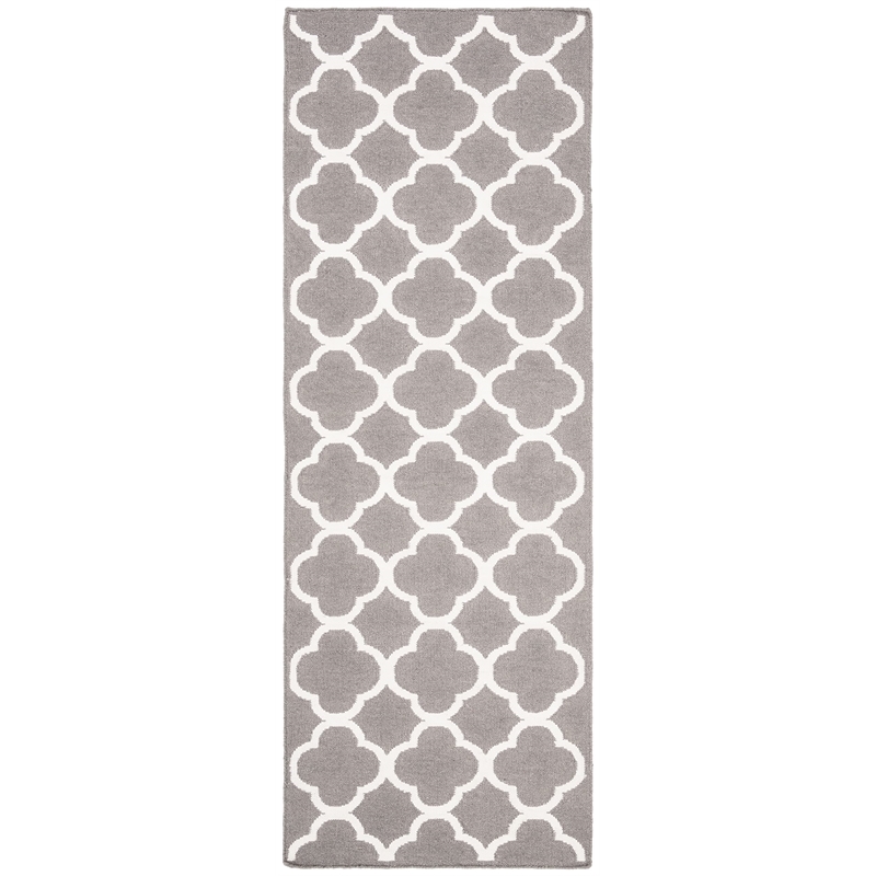 Safavieh Dhurries Grey Contemporary Rug - Runner 2'6