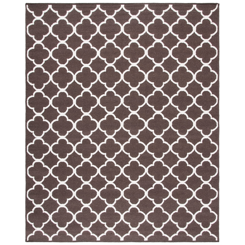 Safavieh Dhurries Brown Contemporary Rug - 8' x 10'