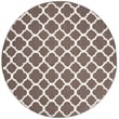 Safavieh Dhurries Brown Contemporary Rug - Round 7'