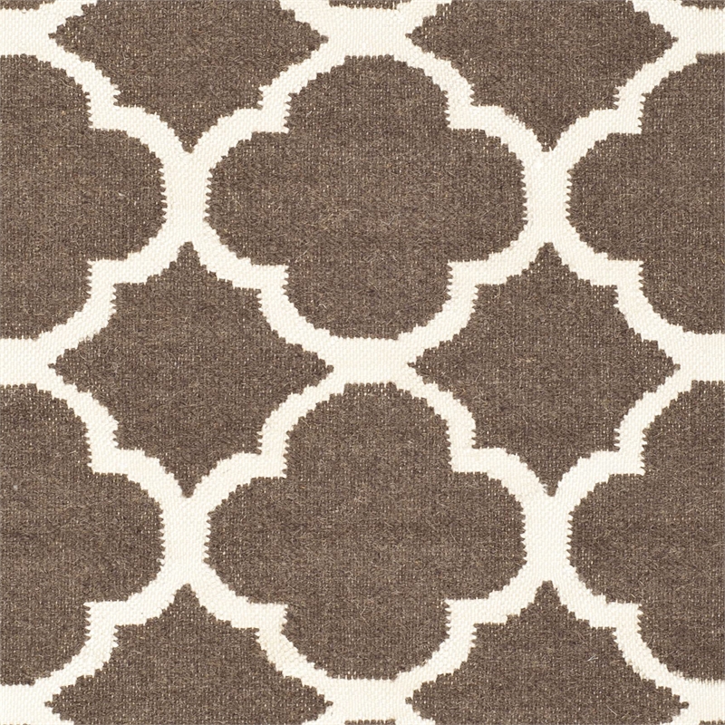 Safavieh Dhurries Brown Contemporary Rug - Runner 2'6