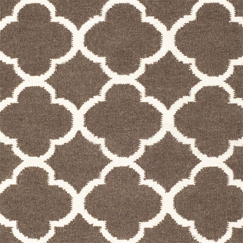 Safavieh Dhurries Brown Contemporary Rug - Runner 2'6