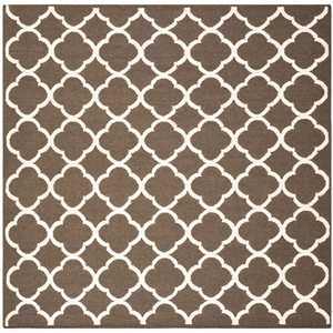 Safavieh Dhurries Brown Contemporary Rug - Square 7'