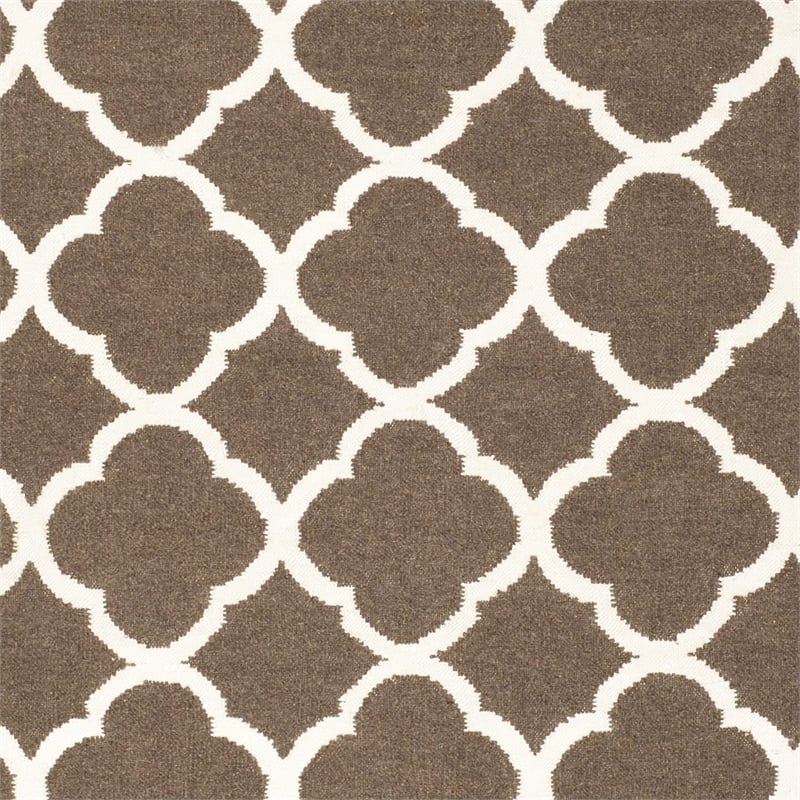 Safavieh Dhurries Brown Contemporary Rug - Square 7'