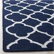 Safavieh Dhurries Navy Contemporary Rug - 5' x 8'