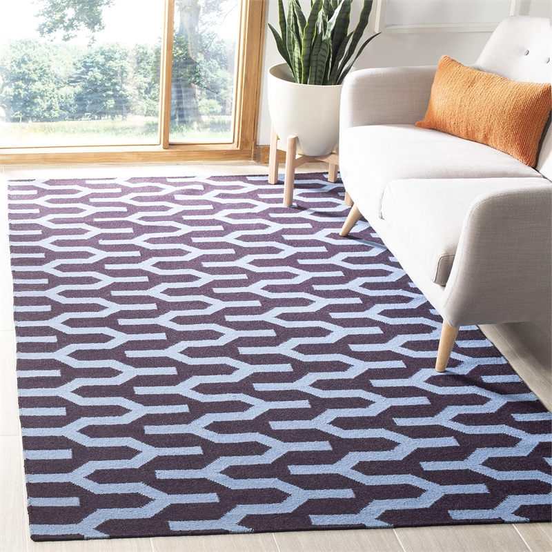 Safavieh Dhurries Purple Contemporary Rug - 4' x 6'