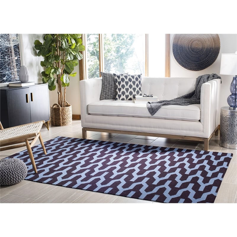 Safavieh Dhurries Purple Contemporary Rug - 6' x 9'