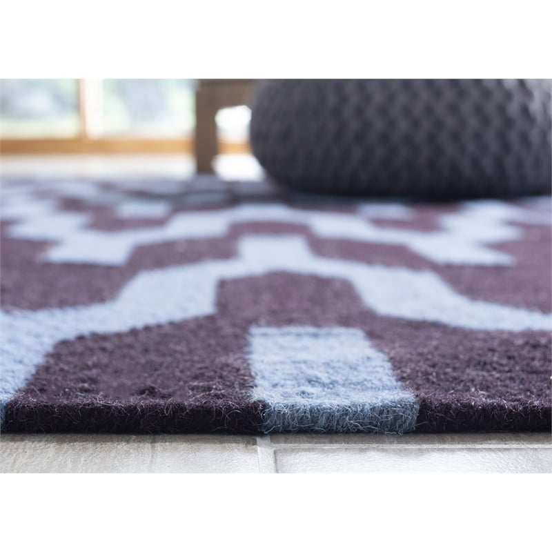 Safavieh Dhurries Purple Contemporary Rug - 6' x 9'