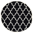 Safavieh Dhurries Black Contemporary Rug - Round 6'