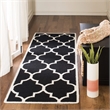 Safavieh Dhurries Black Contemporary Rug - Runner 2'6