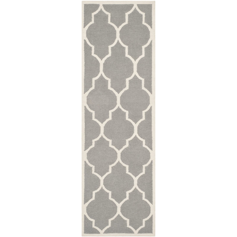Safavieh Dhurries Grey Contemporary Rug - 2'6