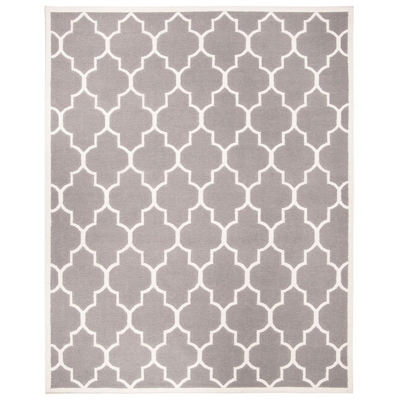 Safavieh Dhurries Grey Contemporary Rug - 5' x 8'