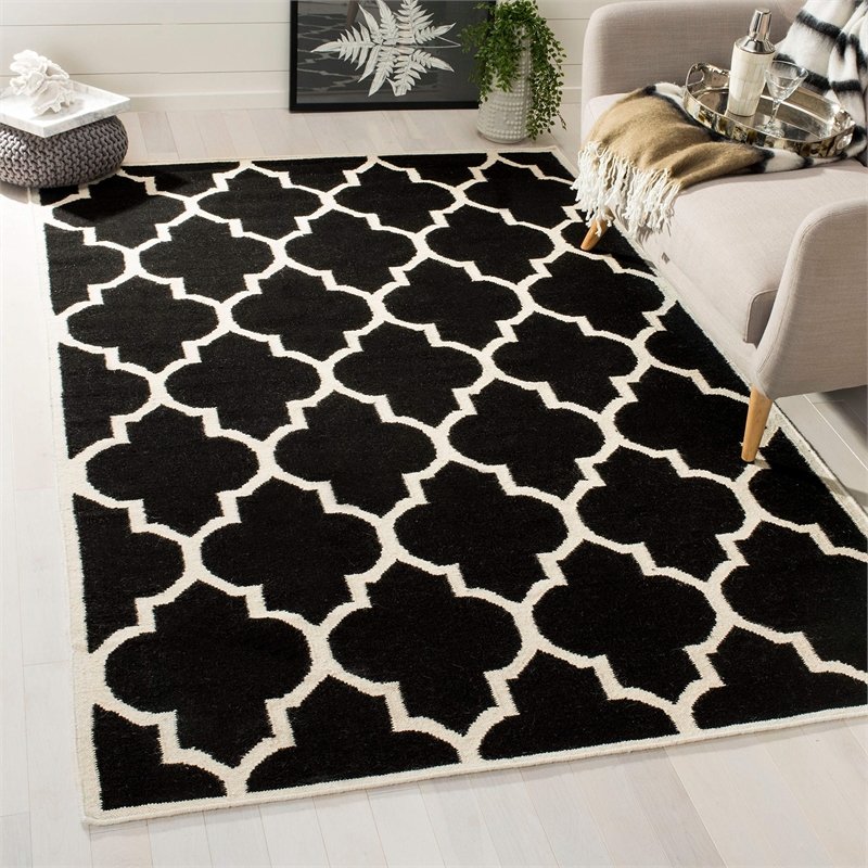 Safavieh Dhurries Grey Contemporary Rug - 8' x 10'