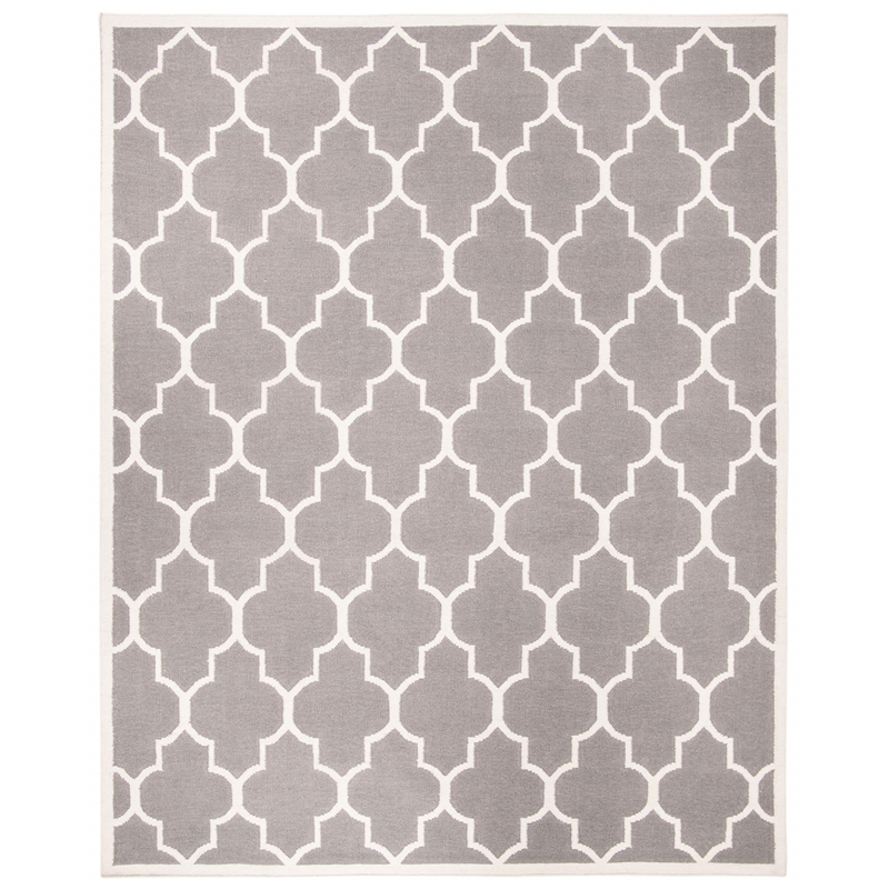 Safavieh Dhurries Grey Contemporary Rug - 10' x 14'