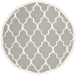 Safavieh Dhurries Grey Contemporary Rug - Round 6'