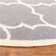 Safavieh Dhurries Grey Contemporary Rug - Round 6'