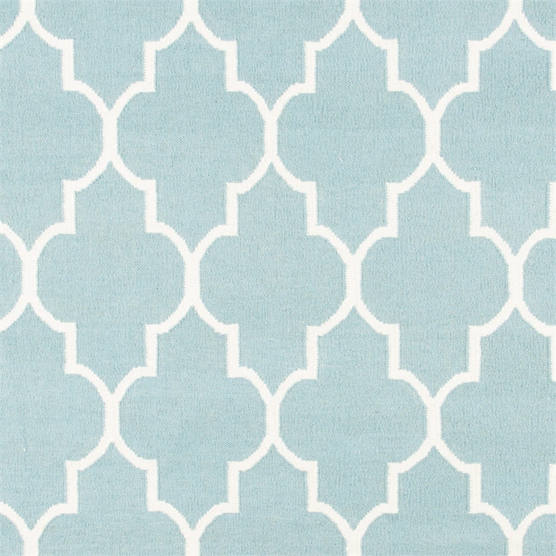 Safavieh Dhurries Light Blue Contemporary Rug - Round 6'